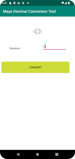 Android application Maya Decimal Conversion Tool screenshort