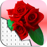 Cover Image of Скачать Rose Flowers Coloring By Number - Pixel Art 5.0 APK