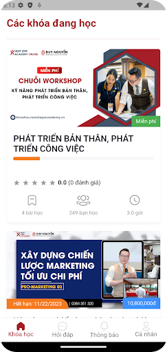 Next Step Academy Online Screen 2