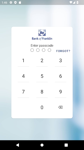 Android application Bank of Franklin screenshort