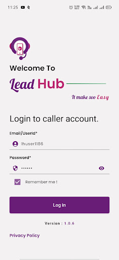 Android application Lead Hub : Mini Call Center screenshort