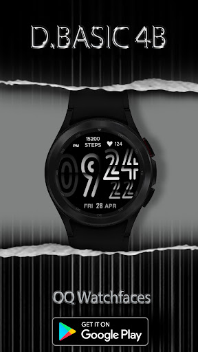 Digital Basic 4B For Wear OS 3 Screen 2