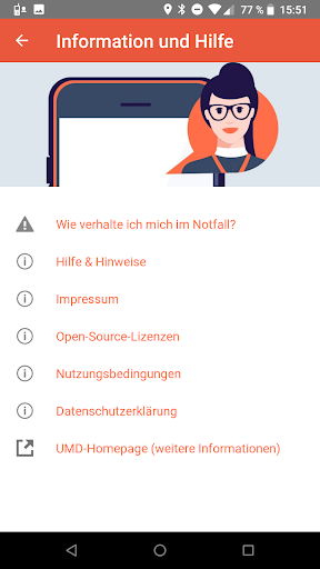 Dialog Unfallmeldedienst Screen 3