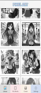 Sakurani Anime School PixelArt
