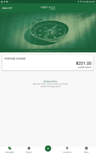 PortageBankMobile Screen 2