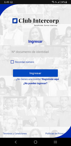 Android application Club Intercorp screenshort