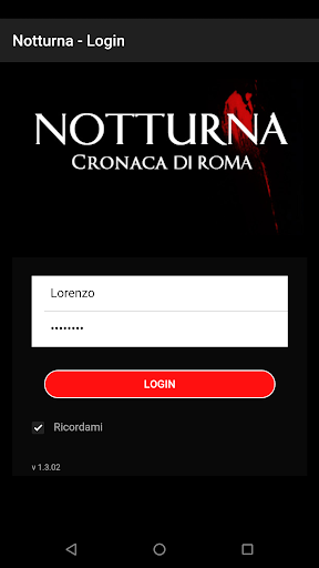 Android application Notturna screenshort