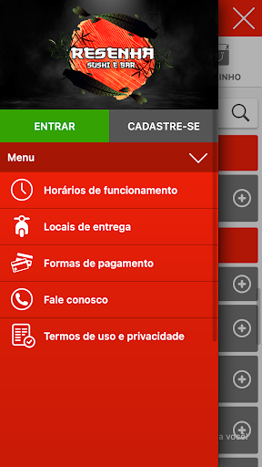 Android application Resenha Sushi e Bar screenshort