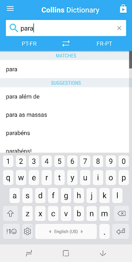 French-Portuguese Dictionary Screen 2