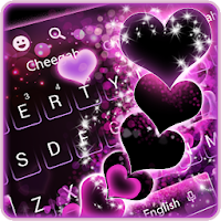 Sparkling Purple Heart Keyboard Theme