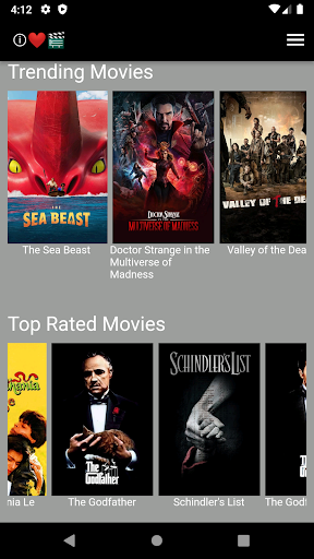 Android application Movieto screenshort