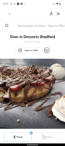 Android application Dine-in Desserts screenshort