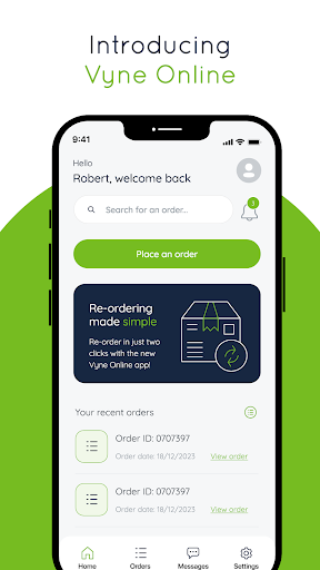 Android application Vyne Online screenshort