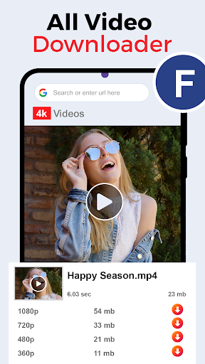 Android application All Video Downloader: Save Vid screenshort