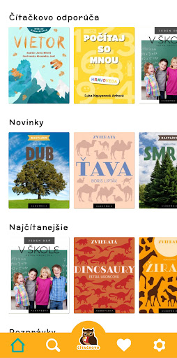 Android application Čítačkovo screenshort