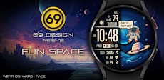 [69D] FUN SPACE watch faceのおすすめ画像1