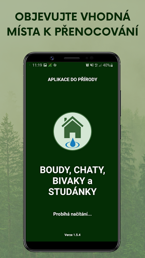 Android application Boudy, chaty, bivaky, studánky screenshort