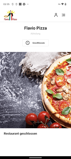 Android application Flavio Pizza screenshort