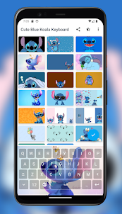Cute Blue Koala Keyboard Theme