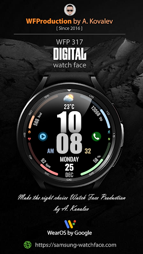Android application WFP 317 Digital watch face screenshort