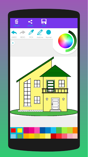 House Coloring Book Screen 2