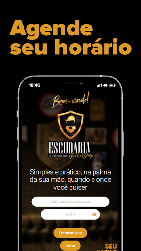 Android application Escudaria Barbershop screenshort