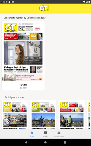 E-tidning GT Screen 3