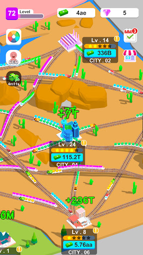 Android application Idle Train Link screenshort