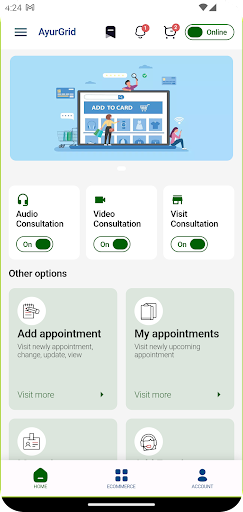 Android application AyurGrid Doctor App screenshort