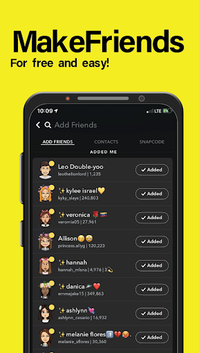 Snap Friends for snapchat