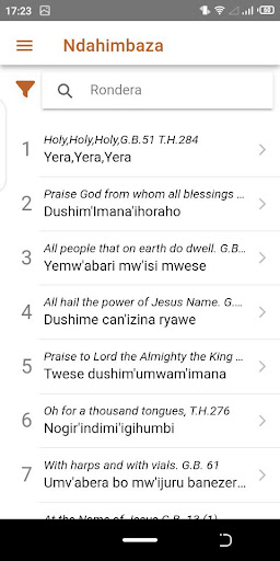 Android application Ndahimbaza screenshort