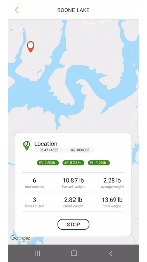 ConnectScale Fishing App Screen 2