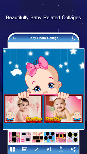 Android application Baby Photo Collage screenshort