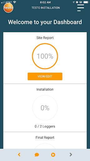 Android application Testo Saveris Restaurant Insta screenshort