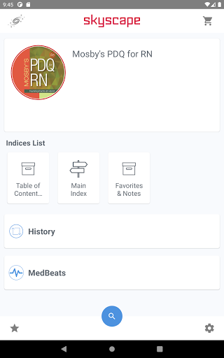 Screenshot of Mosby's PDQ for RN