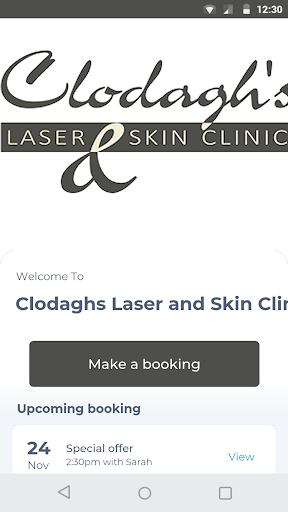 Android application Clodaghs Laser and Skin Clinic screenshort