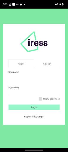 Android application Iress Client Portal Demo screenshort