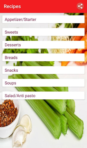 Android application Veg Recipes - Breakfast, Lunch screenshort