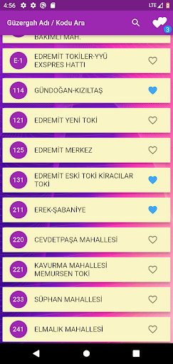 Android application Van Otobüs Saatleri screenshort