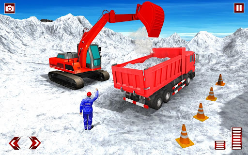 Android application JCB Game 2021: Snow Excavator screenshort