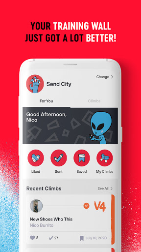 Android application Stōkt Climbing screenshort