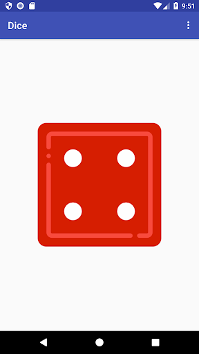 Android application Simple Dice App screenshort