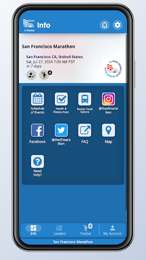 Android application San Francisco Marathon Tracker screenshort