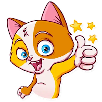 Cute  Funny Cat Sticker For WhatsApp - WAStickers