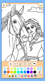 Horse coloring pages game Screenshot