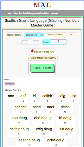 Scottish Gaelic M(A)L Screen 2