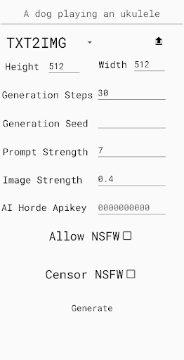 Android application Open Stable Diffusion screenshort