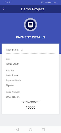 Demobeta Clients App Screen 2