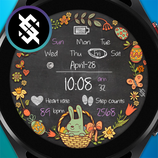 BFF25- Easter Eggs and Bunny logo