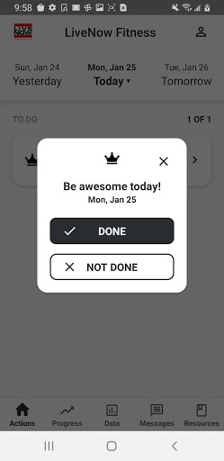 LiveNow Fitness Screen 2